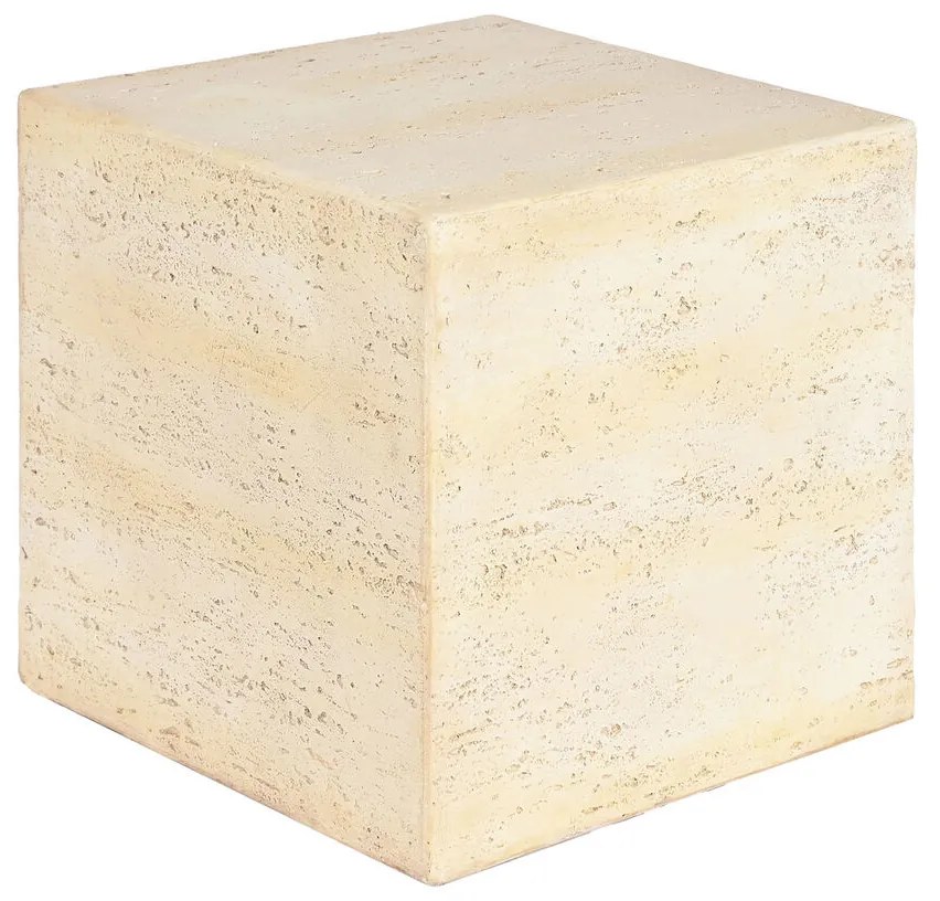 Βοηθητικό Τραπεζάκι Home ESPRIT Μπεζ Μαγνήσιο 40 x 40 x 40 cm
