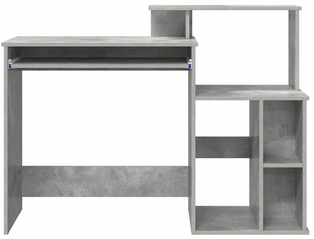 vidaXL Γραφείο Σκυρόδεμα Γκρι 120,5 x 44 x 88,5 εκ Επεξεργασμένο ξύλο