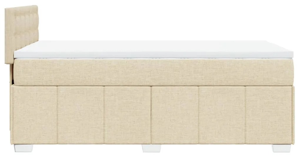 ΚΡΕΒΑΤΙ BOXSPRING ΜΕ ΣΤΡΩΜΑ ΚΡΕΜ 90X200 ΕΚ.ΥΦΑΣΜΑΤΙΝΟ 3286970