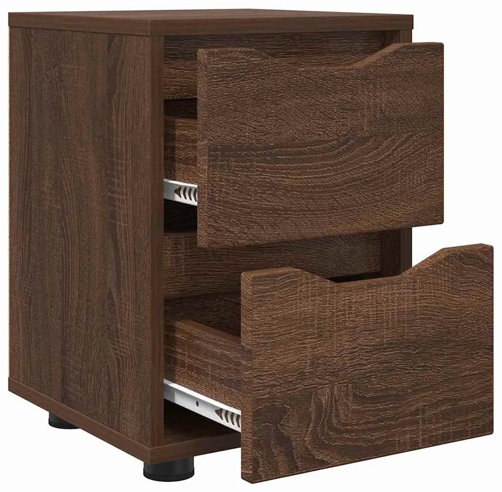 vidaXL Κομοδίνο Καφέ δρυς 30,5 x 30 x 43 εκ Επεξεργασμένο ξύλο