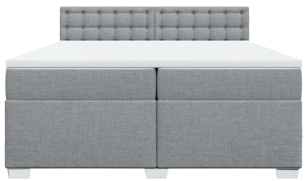 ΚΡΕΒΑΤΙ BOXSPRING ΜΕ ΣΤΡΩΜΑ ΑΝΟΙΧΤΟ ΓΚΡΙ 200X200 ΕΚ. ΥΦΑΣΜΑΤΙΝΟ 3286009