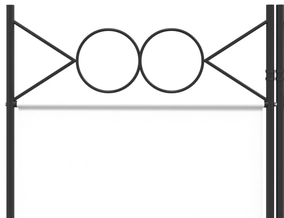 Διαχωριστικό Δωματίου με 3 Πάνελ Λευκό 120 x 200 εκ. Υφασμάτινο - Λευκό