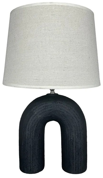 Επιτραπέζιο φωτιστικό Archo Inart Ε27 κεραμικό σε μαύρο-μπεζ απόχρωση Φ30x45εκ