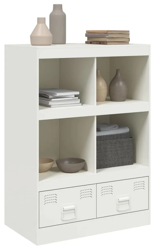 Ραφιέρα Λευκή 67x39x95 εκ. από Ατσάλι - Λευκό