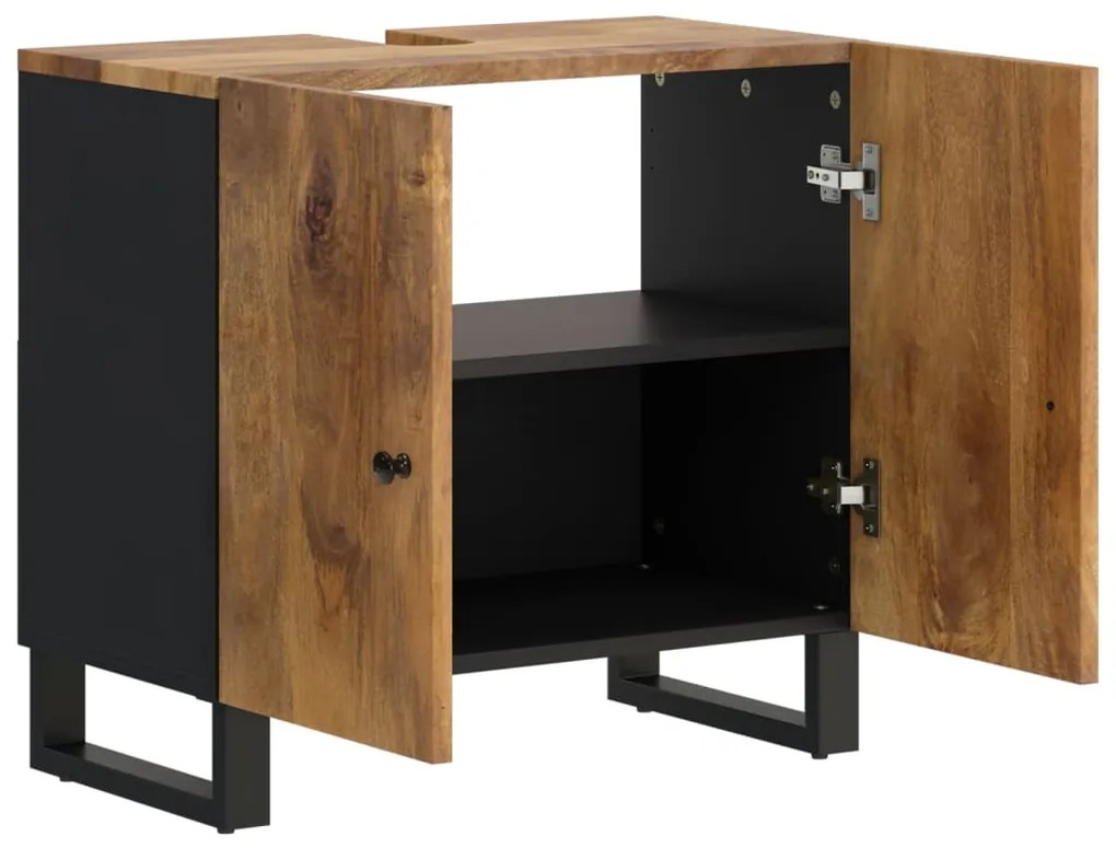 vidaXL Έπιπλο Νιπτήρα 62 x 33 x 58 εκ. Μασίφ Ξύλο Μάνγκο &amp; Επεξ. Ξύλο