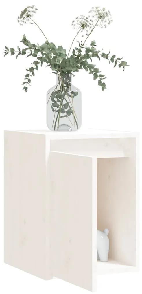Ντουλάπι Τοίχου Λευκό 30 x 30 x 40 εκ. από Μασίφ Ξύλο Πεύκου - Λευκό