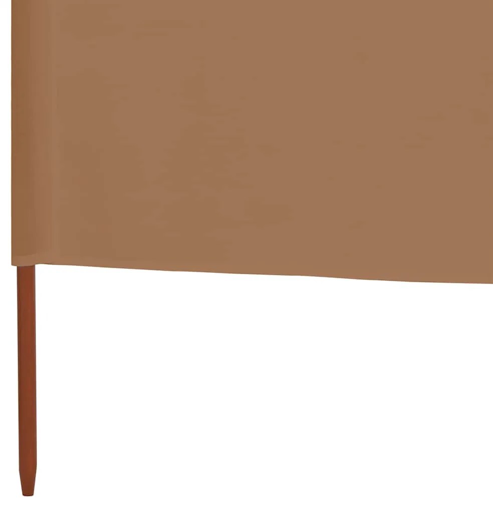 vidaXL Προστατευτικό Αέρα με 5 Πάνελ Taupe 600 x 160 εκ. Υφασμάτινο