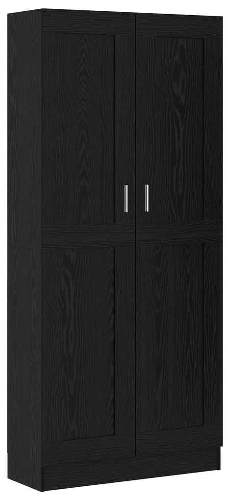 vidaXL Βιβλιοθήκη Μαύρη δρυς 82.5 x 30.5 x 185 cm Επεξεργασμένο ξύλο
