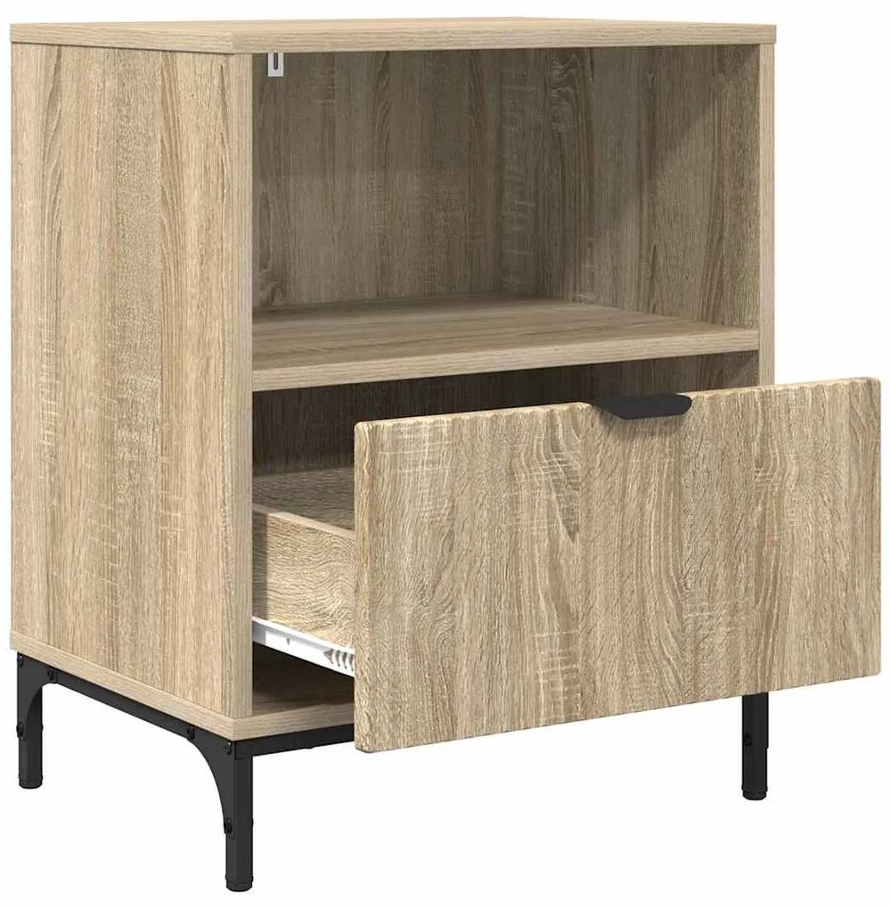 vidaXL Κομοδίνα 2 pcs Sonoma Δρυς 49 x 36 x 61 εκ Επεξεργασμένο ξύλο
