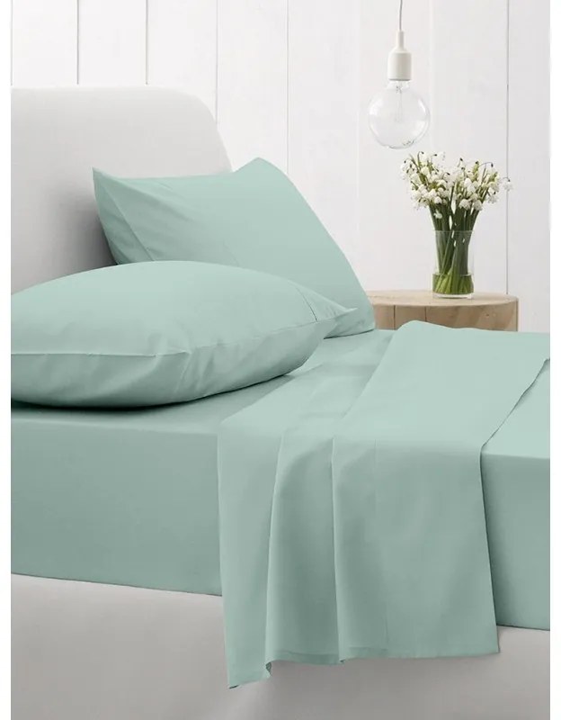 Σετ Σεντόνια Cotton Feelings 105 Aqua Υπέρδιπλο με λάστιχο (170x205+30)