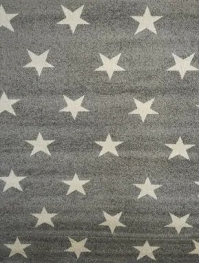 Παιδικό Χαλί LOLLIPOPS NEW 7426 SILVER STARS &#8211; 080×150 cm oval 080cm x 150cm oval Silver