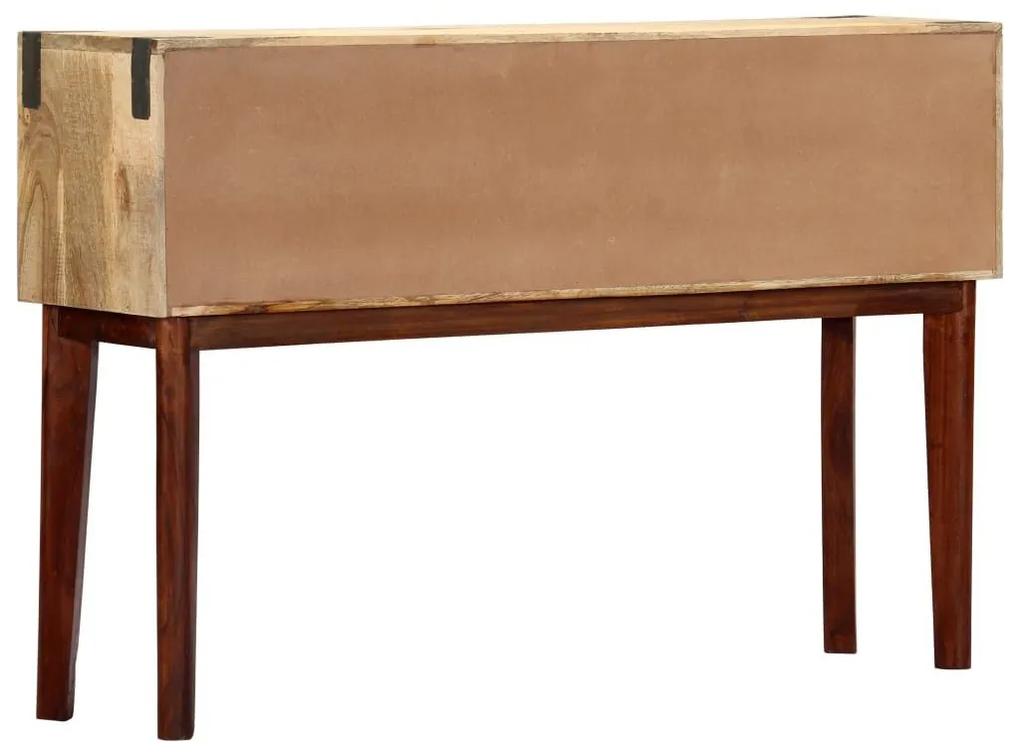 Τραπέζι Κονσόλα 115x30x76 εκ. από Μασίφ Ακατέργαστο Ξύλο Μάνγκο - Καφέ
