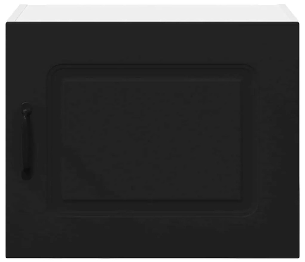 vidaXL Κρεμαστό ντουλάπι κουζίνας με ράφι Μαύρο 50 x 31 x 40 εκ.