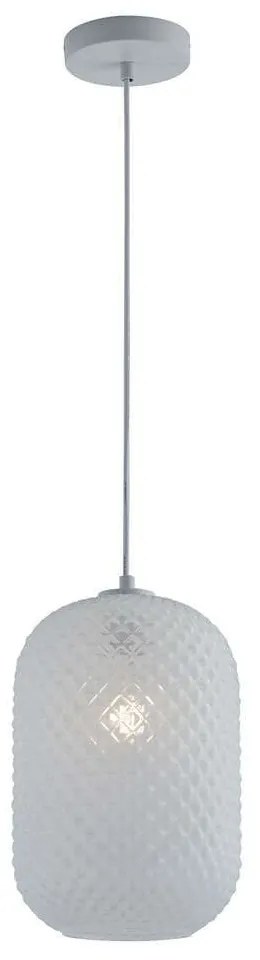 Φωτιστικό Οροφής Ashford I-ASHFORD-S20 BCO 1xE27 Φ20cm 150cm White Luce Ambiente Design Glass