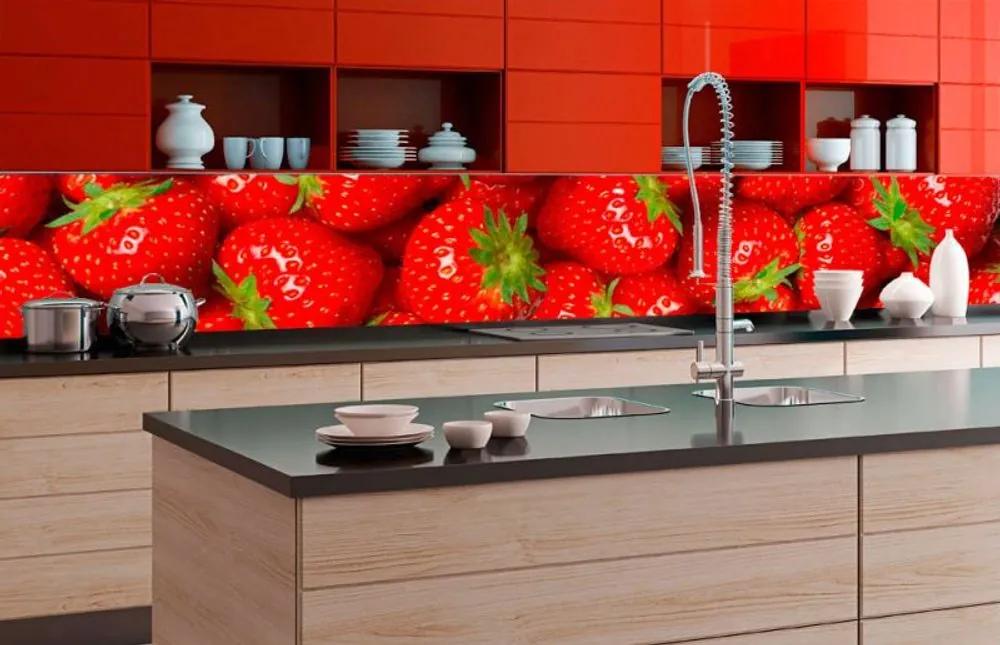 Αυτοκόλλητη φωτοταπετσαρία για φρέσκες φράουλες κουζίνας - 180x60