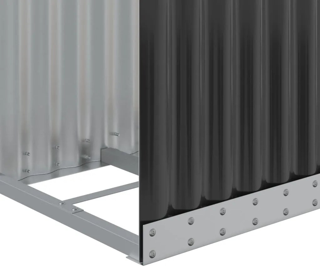 vidaXL Ξυλοθήκη Ανθρακί 40 x 45 x 170 εκ. από Γαλβανισμένο Ατσάλι