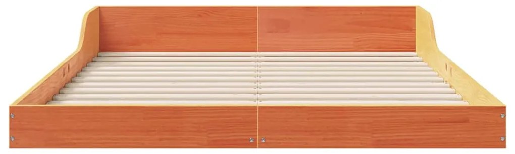 vidaXL Σκελετός Κρεβατιού Κερωτό καφέ 120 x 190 cm