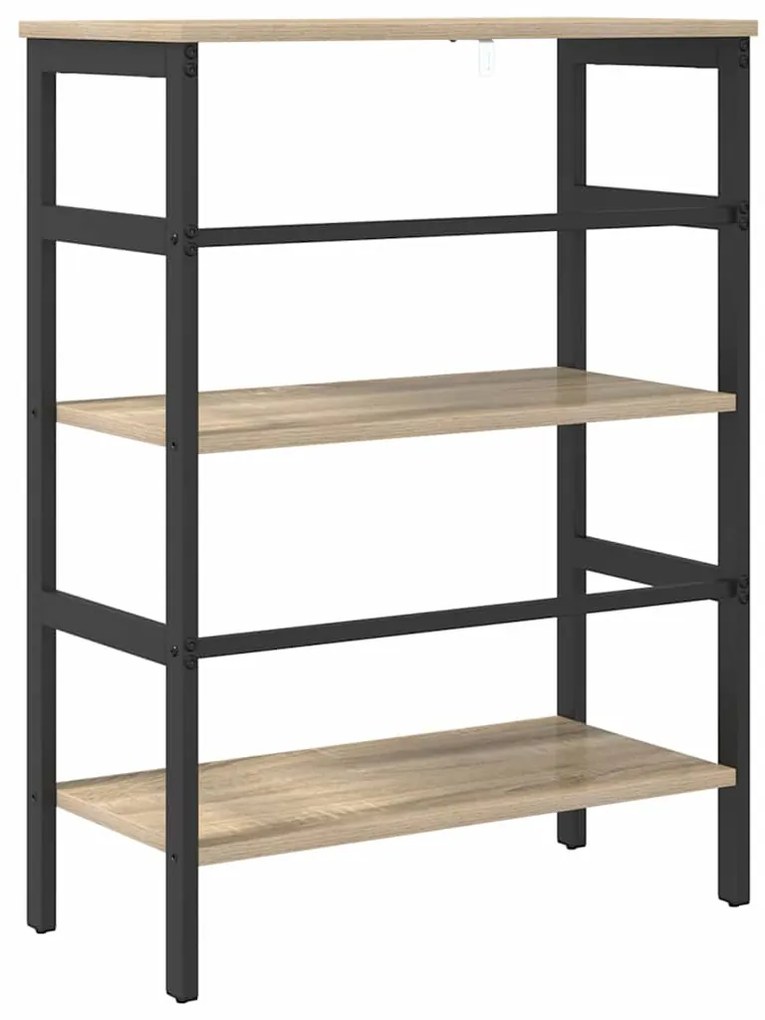 vidaXL Ράφι Βιβλίων Δρύς Sonoma 60 x 29,5 x 81 εκ Επεξεργασμένο ξύλο