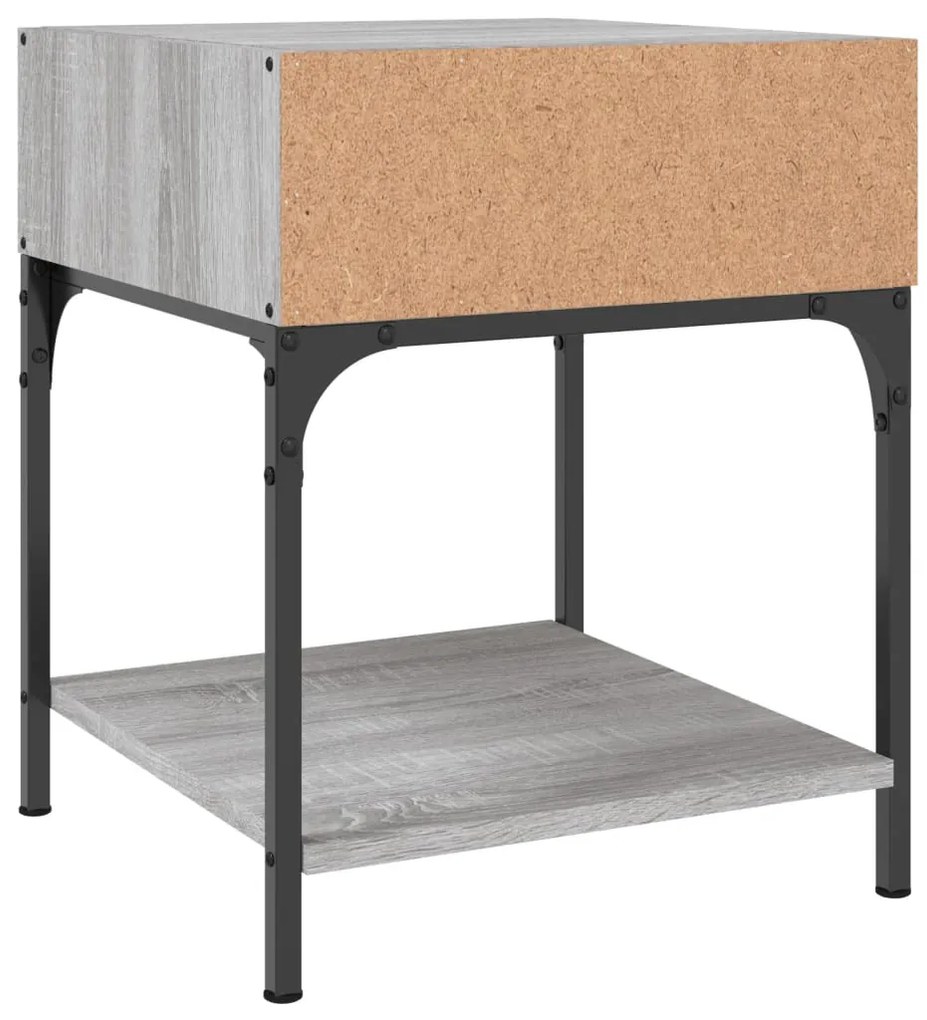 vidaXL Κομοδίνα 2 τεμ Γκρι Sonoma 40x41x50 εκ. από Επεξεργασμένο Ξύλο