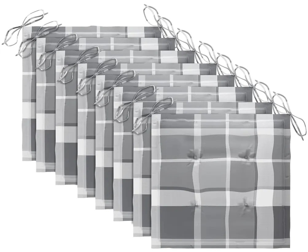 vidaXL Καρέκλες Κήπου Στοιβαζόμενες 8 τεμ. Μασίφ Ξύλο Teak & Μαξιλάρια