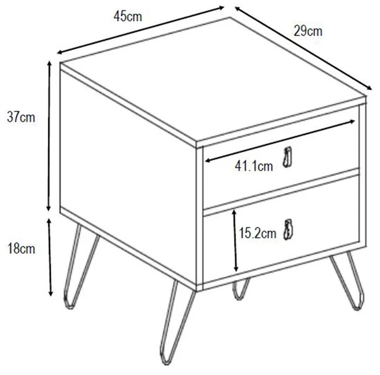 TREND MINT ΚΟΜΟΔΙΝΟ 2ΣΥΡΤΑΡΙΑ SONOMA ΠΡΑΣΙΝΟ ΜΕ PATTERN 45x29xH52,5cm - 09-1001 - 09-1001