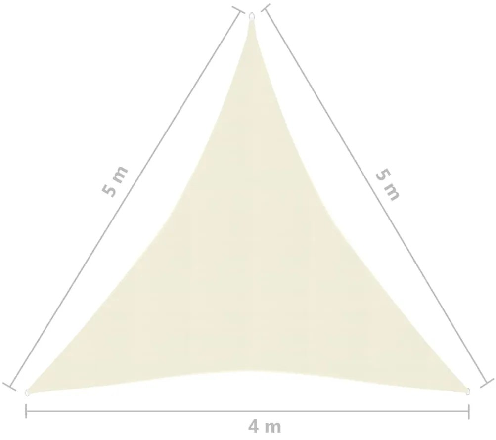 Πανί Σκίασης Κρεμ 4 x 5 x 5 μ. από HDPE 160 γρ./μ² - Κρεμ