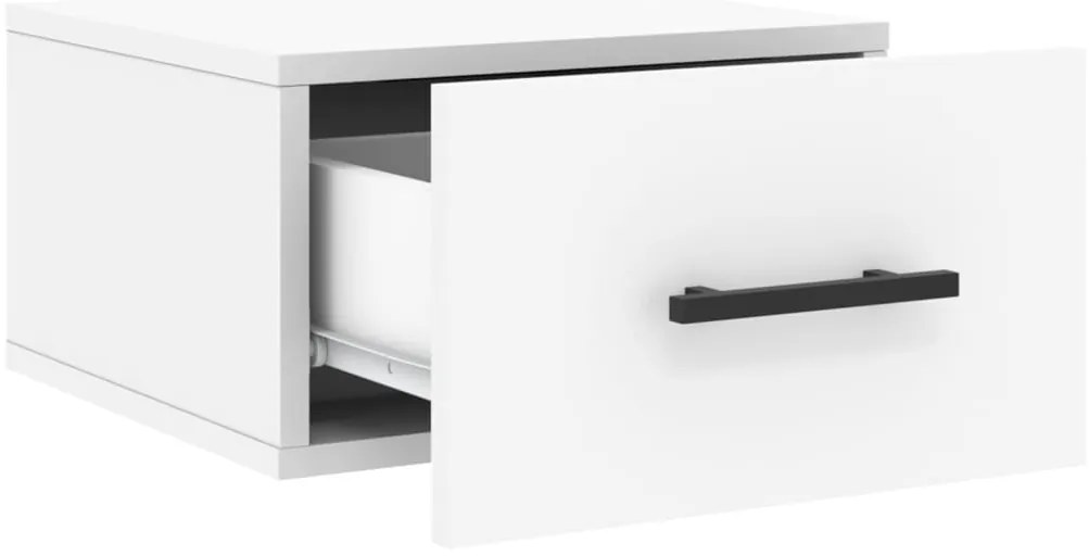 vidaXL Κομοδίνα Επιτοίχια 2 τεμ. Λευκά 35x35x20 εκ.