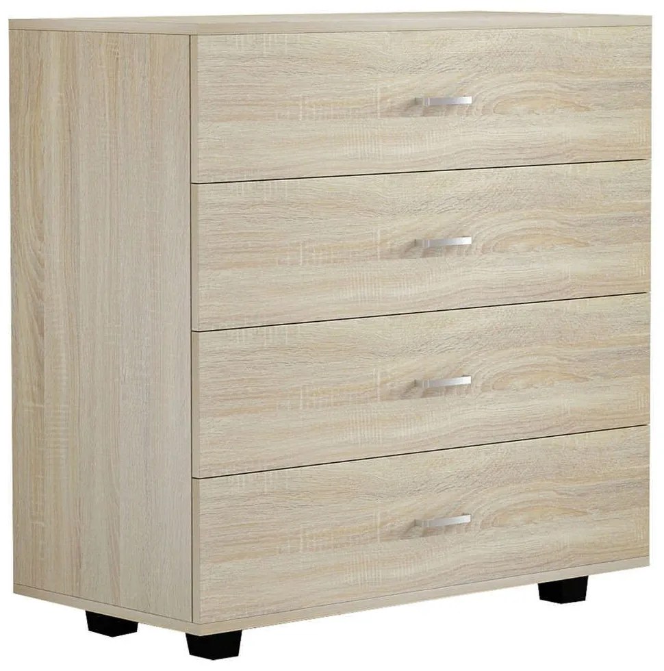 Συρταριέρα Με 4 Συρτάρια HM8996.01 80x40x83cm Sonoma Μελαμίνη