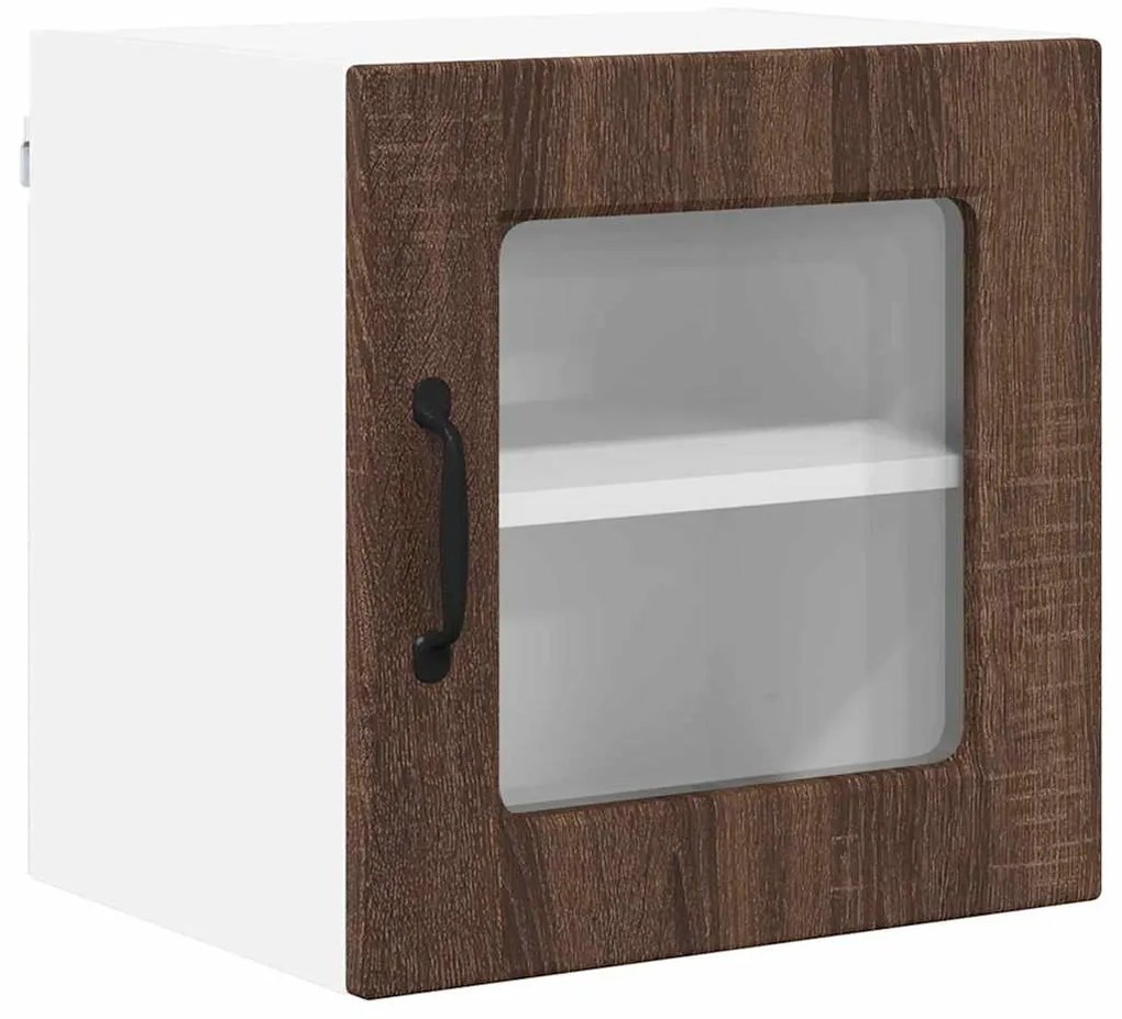 vidaXL Κρεμαστό ντουλάπι κουζίνας 2 pcs Καφέ δρυς 40 x 31 x 40 εκ.