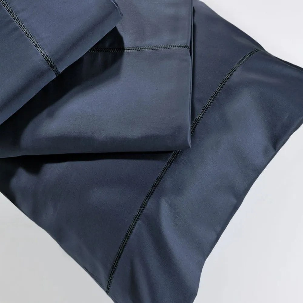 Σεντόνι Με Λάστιχο S250/8 Navy Down Town King Size 100% Cotton Satin