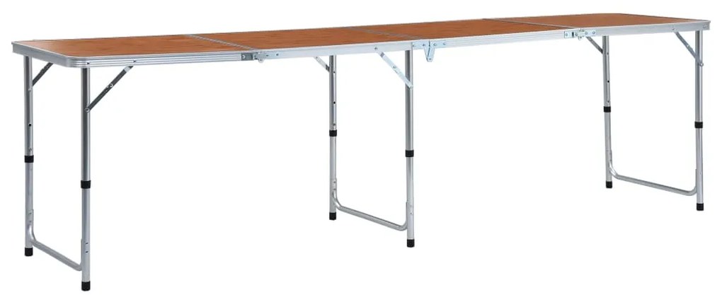 vidaXL Τραπέζι Κάμπινγκ Πτυσσόμενο 240 x 60 εκ. Αλουμινίου