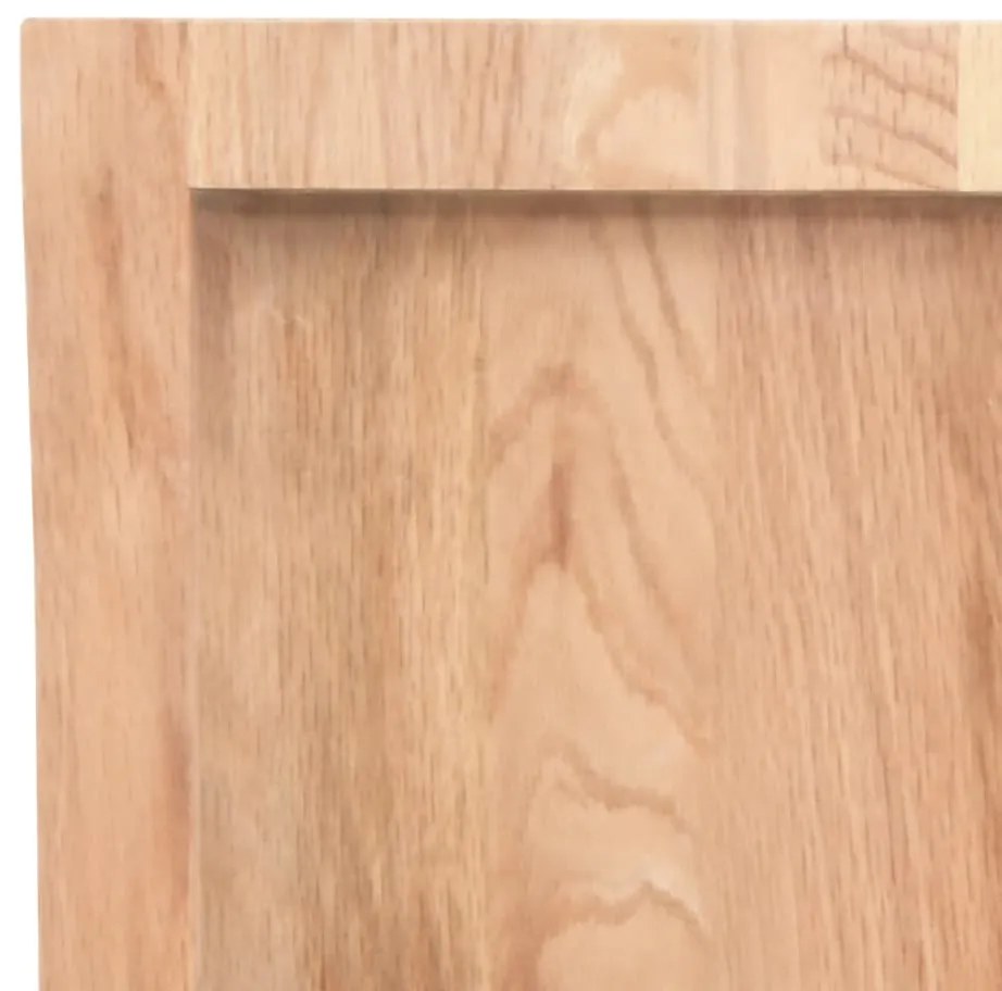 vidaXL Ράφι Τοίχου Ανοιχτό Καφέ 80x30x(2-6)εκ. Επεξ. Μασίφ Ξύλο Δρυός