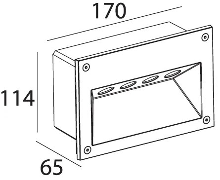 DOWN 4X1W P.LED IP65 - HI2582