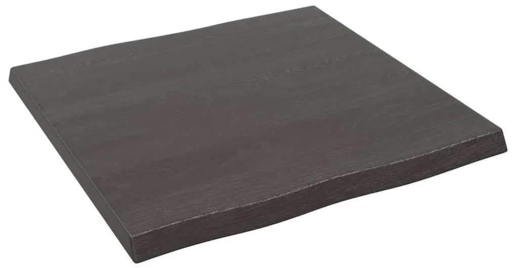 Επιφ Τραπεζιού Αν Καφέ 60x60x(2-4)εκ. Ακατέργ. Μασίφ Ξύλο Δρυός - Καφέ