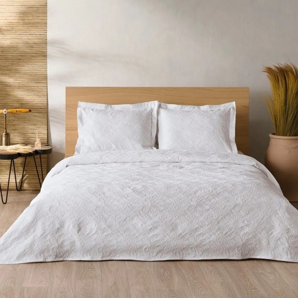 Κουβέρτα Soliman 00 Off White Kentia King Size 260x260cm Βαμβάκι-Πολυέστερ