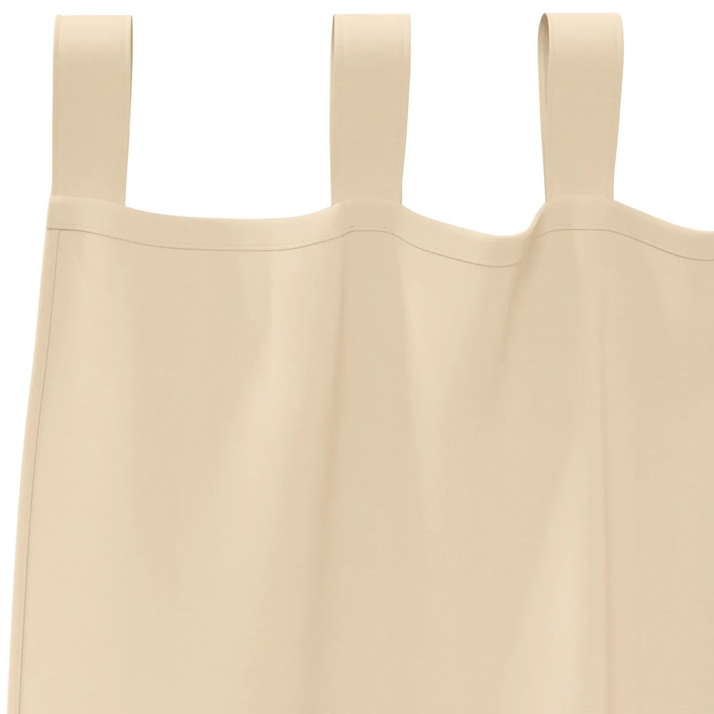vidaXL Κουρτίνες με κουρτίνες 2 pcs Κρεμ 260 x 140 εκ. Πολυεστέρας