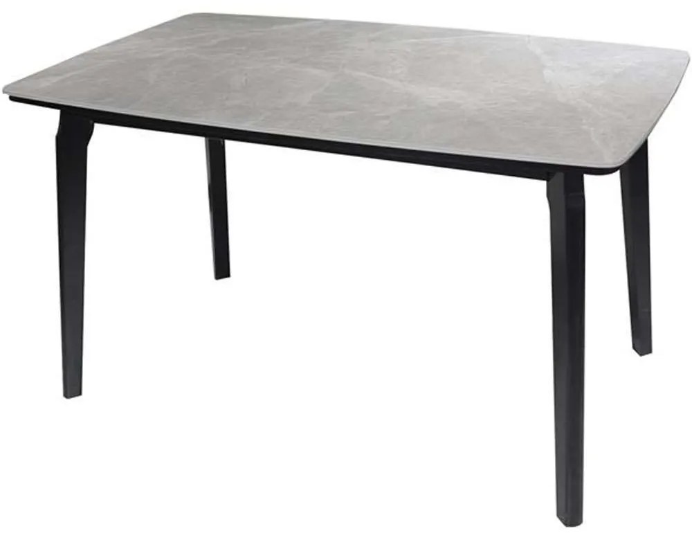 Τραπέζι Dalin Ε796,2 130x80x74cm Marble Grey-Black Wood,Technomarble