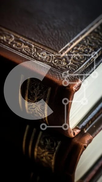 Intra Συλλεκτικό Ξύλινο Παζλ Plywood  4mm - Κοντινό πλάνο ενός κομψού δερμάτινου βιβλίου Σε Ξύλινο Κουτί - Διαστάσεις: 10x10 cm – 25 κομμάτια