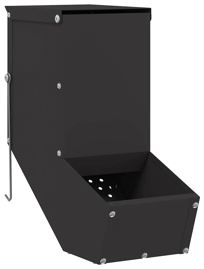 vidaXL Ταΐστρα Χαμστεριών Μαύρο 12,5 x 26 x 28,5 εκ