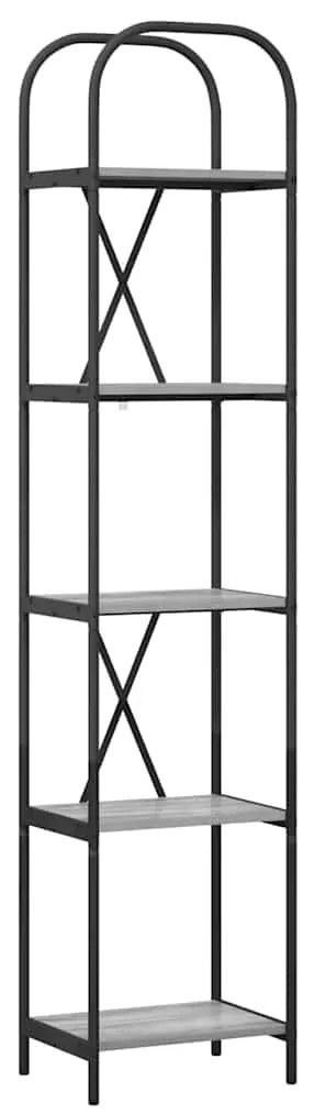 vidaXL Ράφι Βιβλίων Γκρι sonoma 40 x 30 x 183 εκ Επεξεργασμένο ξύλο