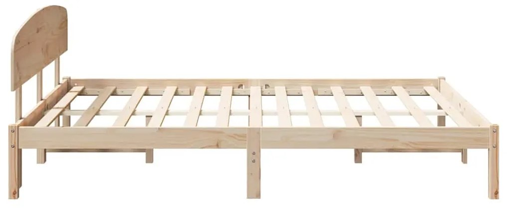 vidaXL Σκελετός Κρεβατιού Φυσικό 160 x 200 cm Στερεά ξυλεία πεύκου
