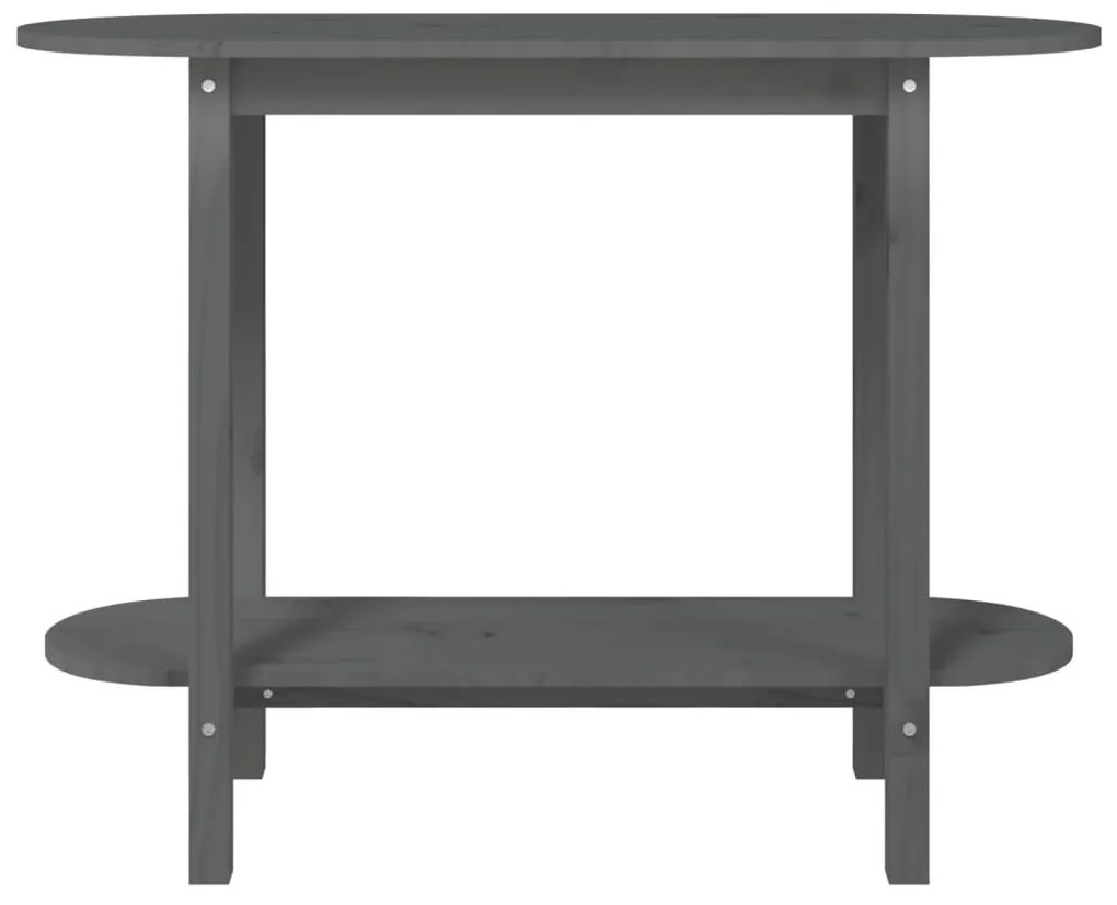 vidaXL Τραπέζι Κονσόλα Γκρί 110 x 40 x 80 εκ. από Μασίφ Ξύλο Πεύκου
