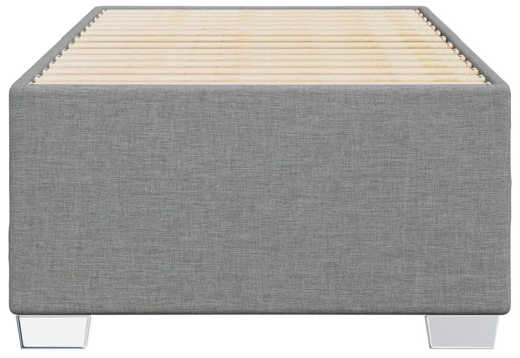 vidaXL Σκελετός Κρεβατιού Χωρίς Στρώμα Αν. Γκρι 90x200 εκ.Υφασμάτινο