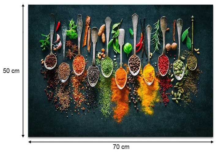 Πίνακας σε καμβά "Spices" Megapap ψηφιακής εκτύπωσης 70x50x3εκ.