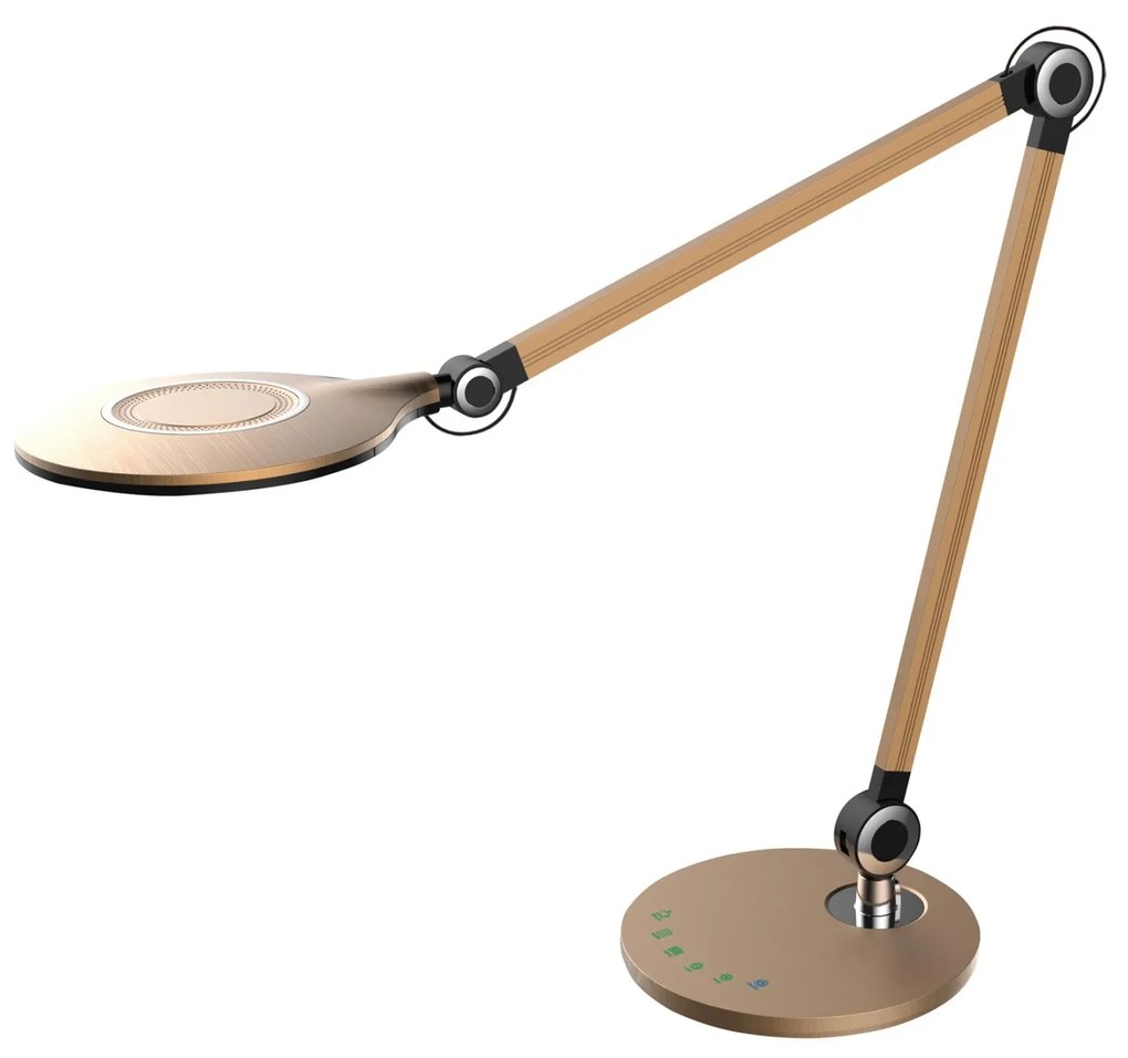 DESK LAMP LED BLAIN PRO  GOLD COLOR ABS 55,7x49,7Hcm.