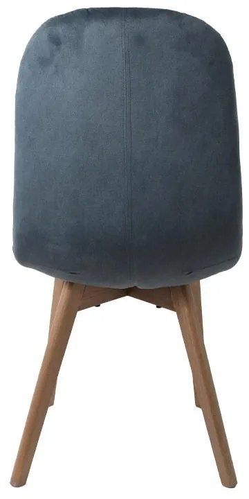 Καρέκλα Τραπεζαρίας T-18 Fylliana Σκούρο Μπλέ με Grey oak πόδια 42x45x95εκ. 2αδα 42x45x95 εκ.