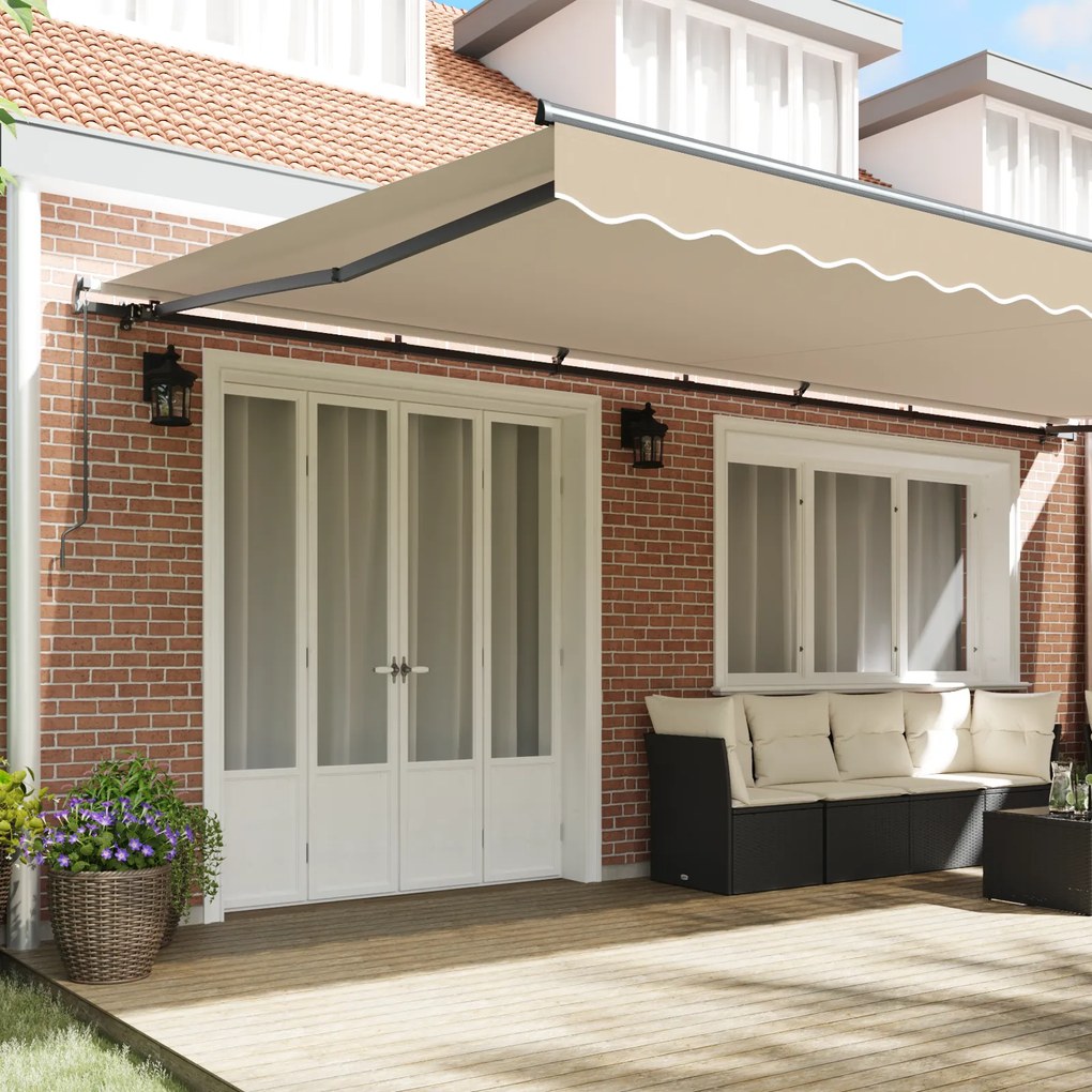 vidaXL Τέντα Χειροκίνητη Ανασυρόμενη Μπεζ 600x300 cm