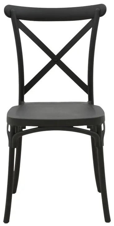 Καρέκλα Crossie pp σε ανθρακί απόχρωση 38x46.5x82εκ 38x46.5x82 εκ.