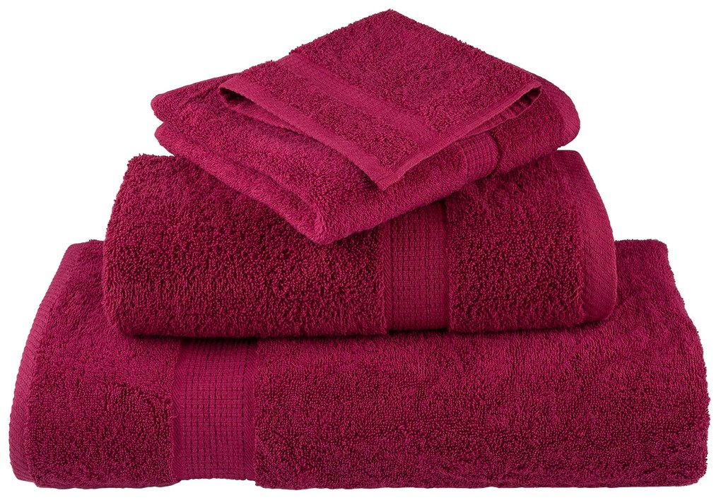 vidaXL Πετσέτες 2 pcs Μπορντώ 15 x 21 cm Βαμβάκι