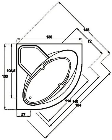 Μπανιέρα Sanitec Venus